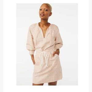 Free Assembly Women's Femme Utility Dress with Long Sleeves